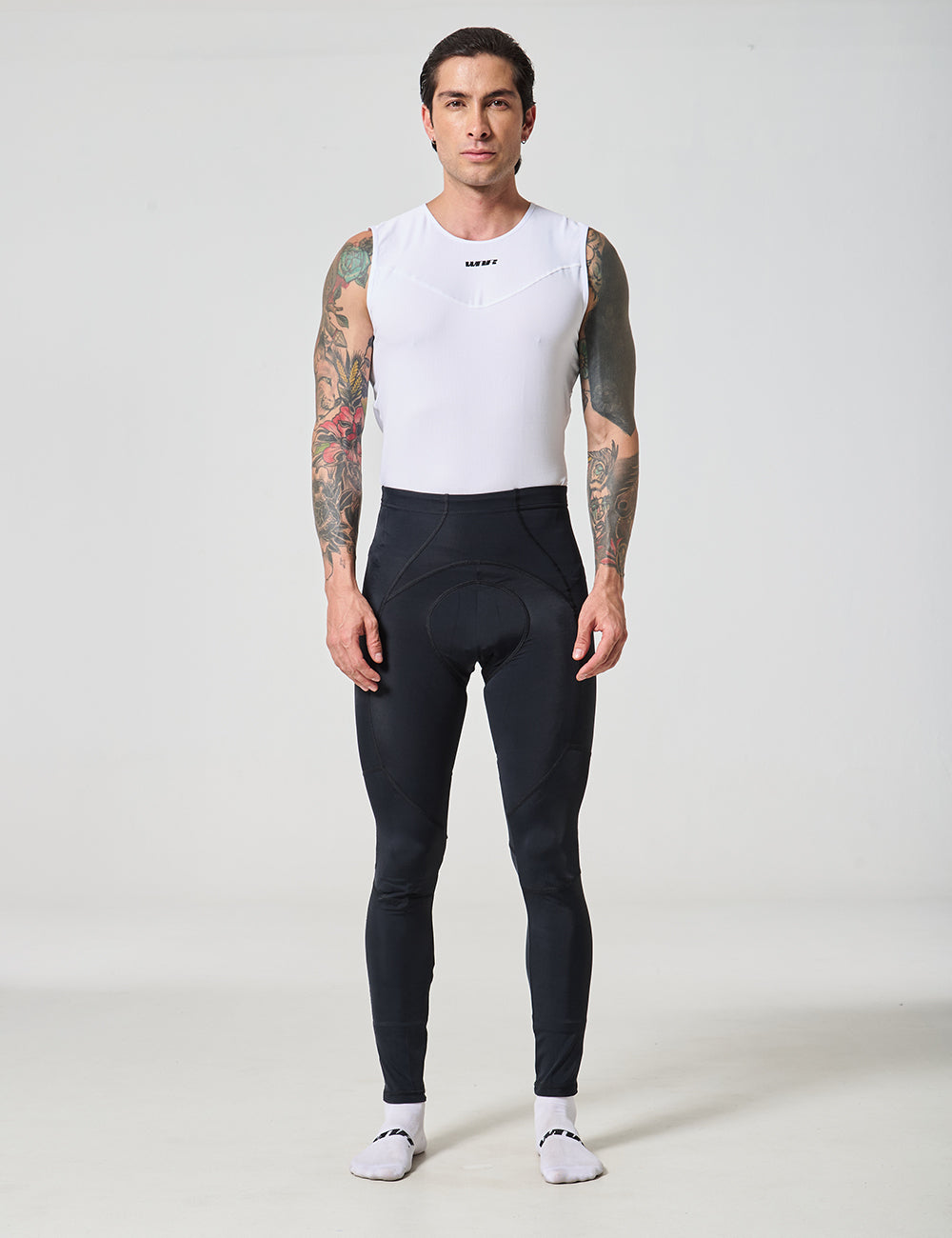 PANTALÓN LARGO DE CICLISMO SIN TIRANTAS HOMBRE - NEGRO