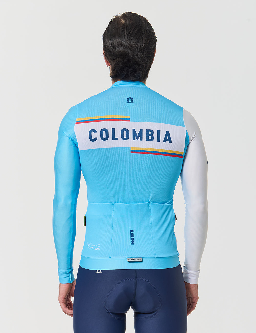 JERSEY MANGA LARGA HOMBRE - TRICOLOR CELESTE