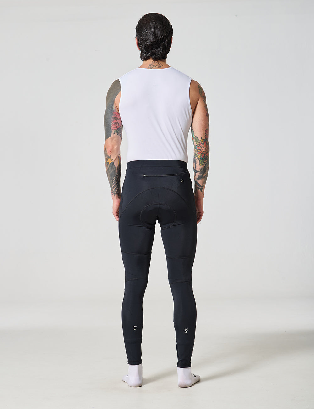 PANTALÓN LARGO DE CICLISMO SIN TIRANTAS HOMBRE - NEGRO