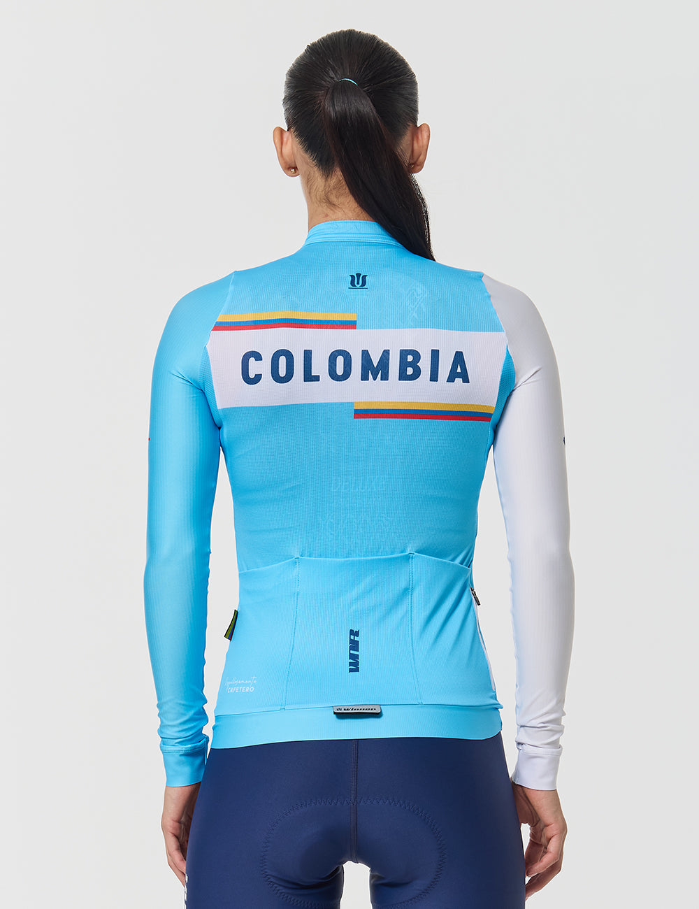Jersey Manga Larga Mujer - Tricolor Celeste