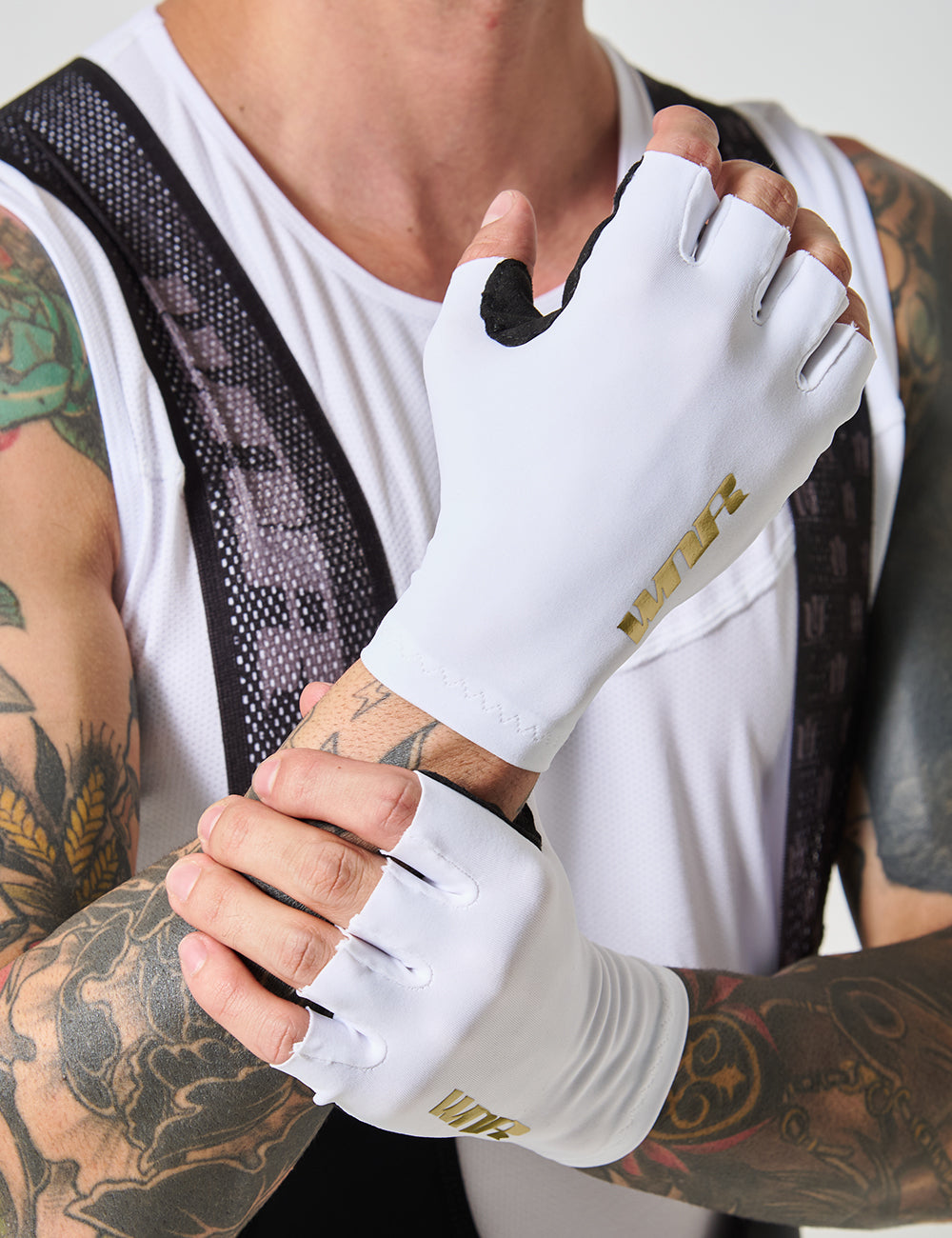 GUANTES DE CICLISMO UNISEX - BLANCO