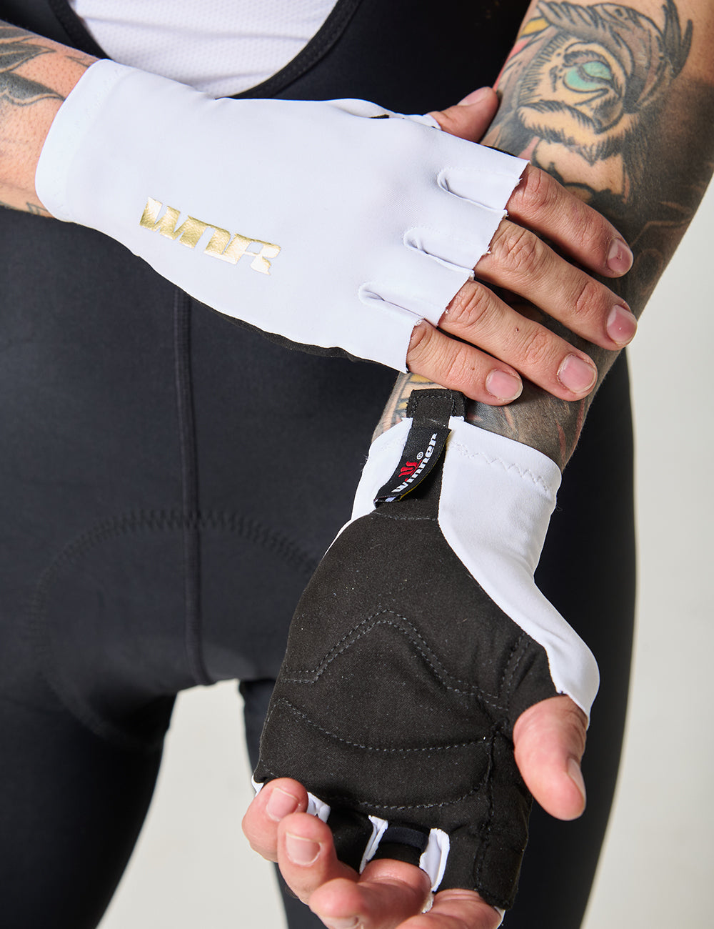 GUANTES DE CICLISMO UNISEX - BLANCO