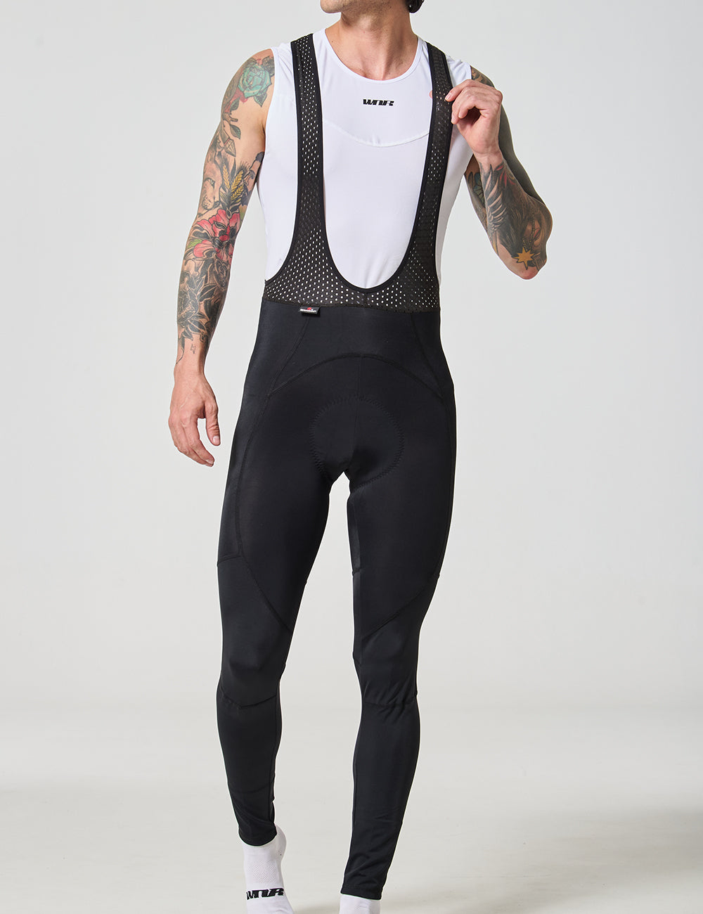 PANTALÓN LARGO DE CICLISMO CON TIRANTAS HOMBRE - NEGRO