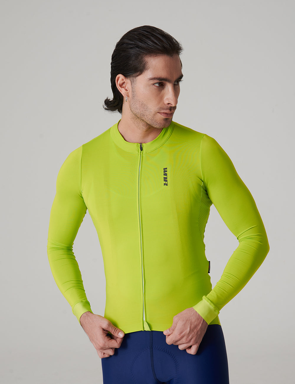 JERSEY LIME GREEN MANGA LARGA HOMBRE - SOLID