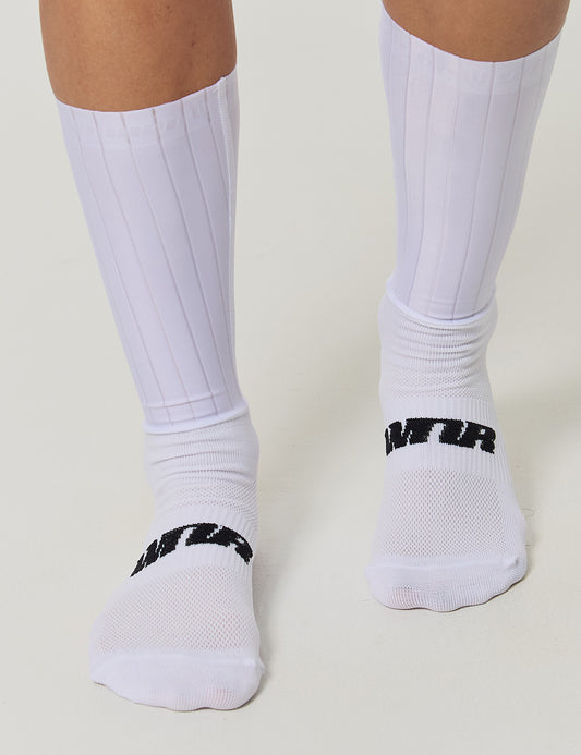 Medias De Ciclismo Aero Unisex - Blanca