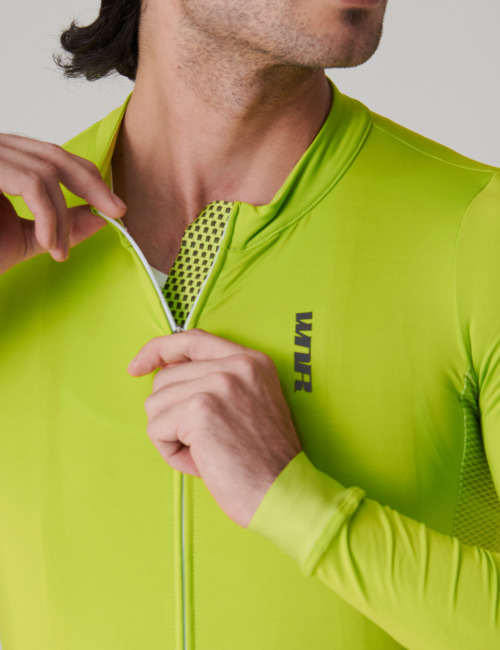 JERSEY LIME GREEN MANGA LARGA HOMBRE - SOLID