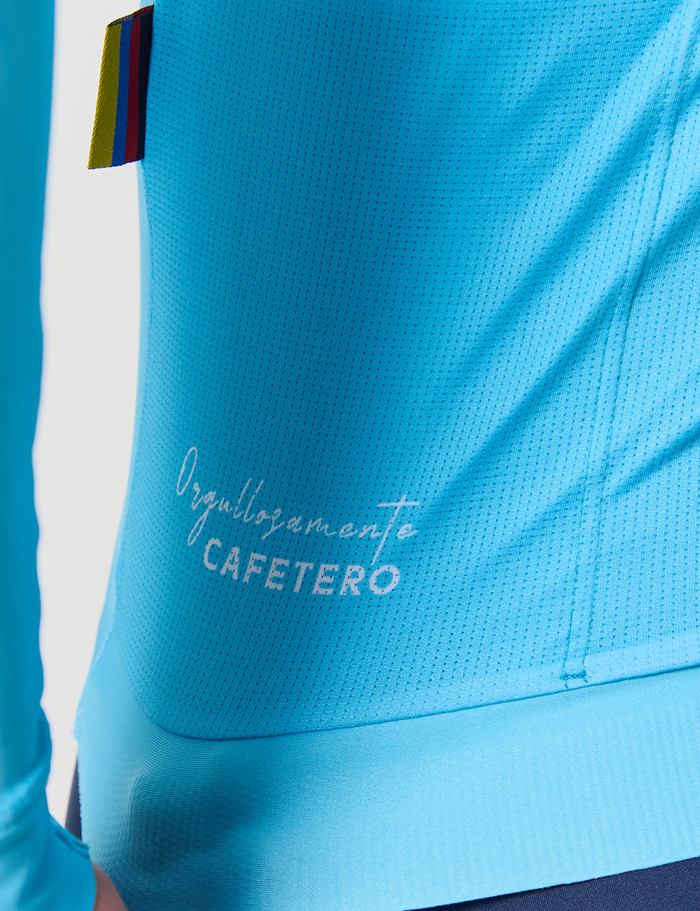 Jersey Manga Larga Mujer - Tricolor Celeste