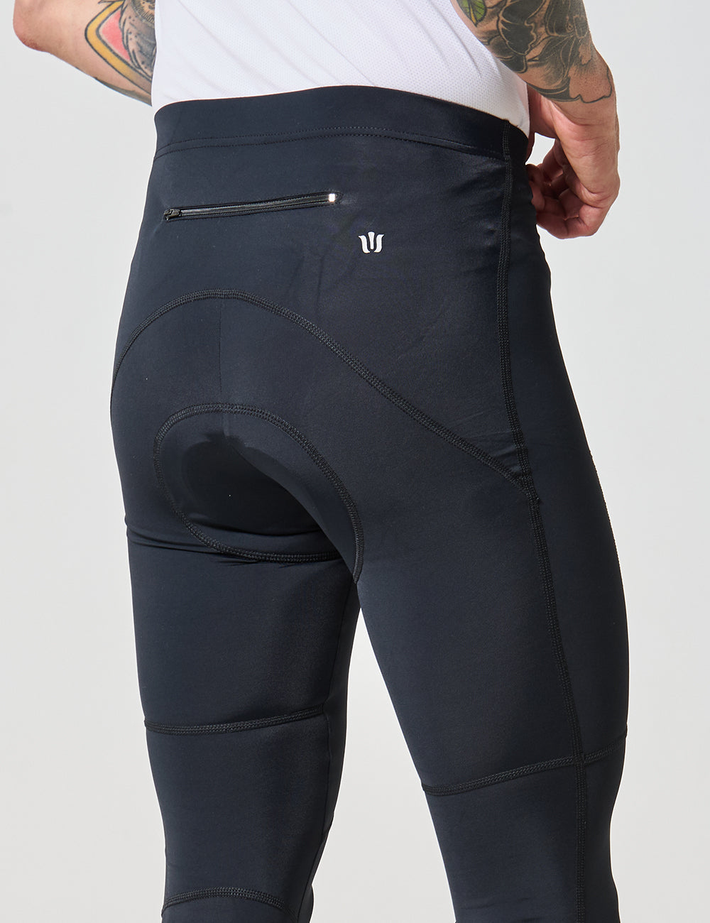 PANTALÓN LARGO DE CICLISMO SIN TIRANTAS HOMBRE - NEGRO