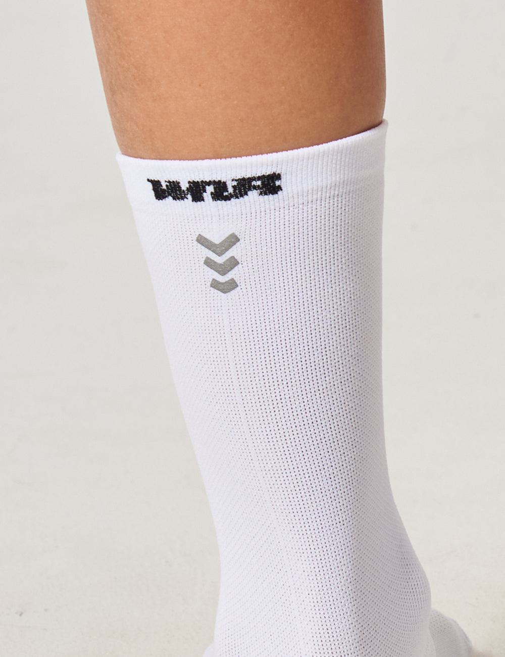 MEDIAS DE CICLISMO UNISEX - BLANCO