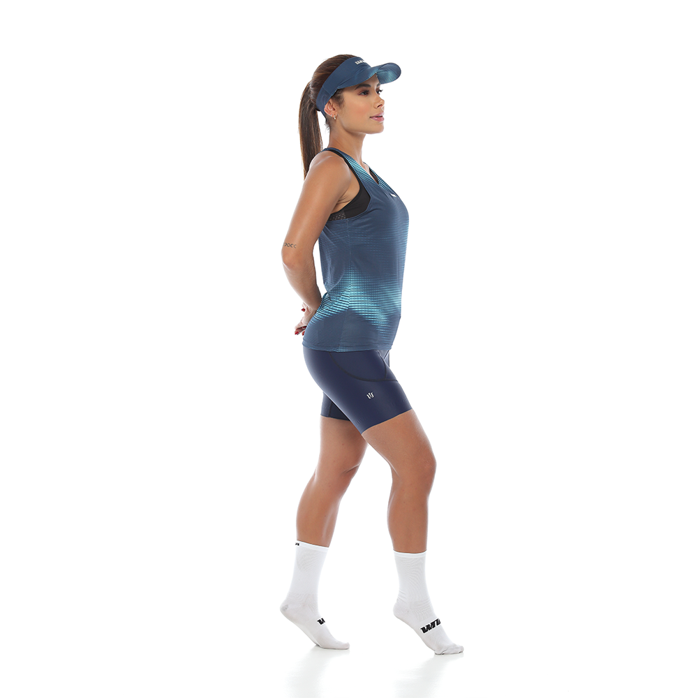 Camiseta Running Manga Sisa Mujer - Aqua