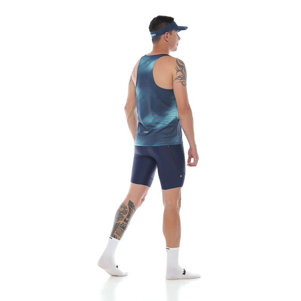 CAMISETA RUNNING MANGA SISA HOMBRE - AQUA
