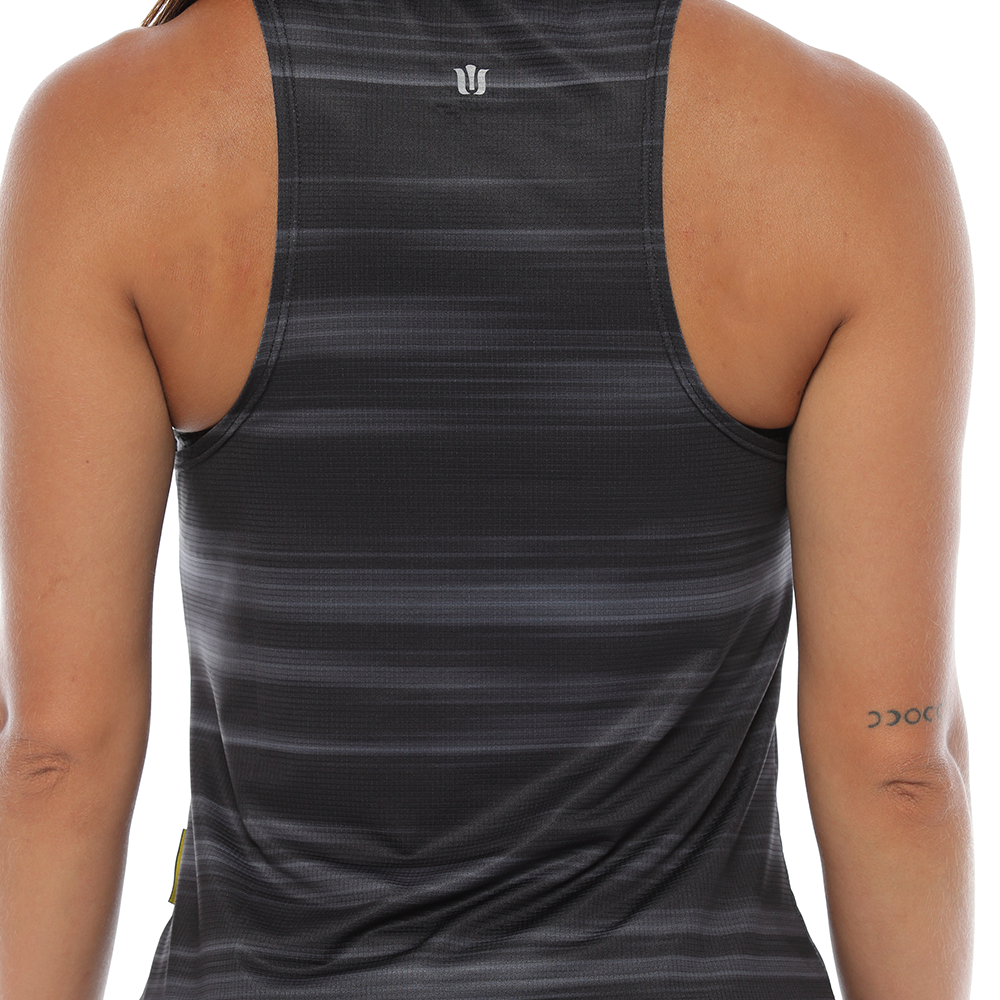 CAMISETA RUNNING MANGA SISA MUJER - CARBÓN