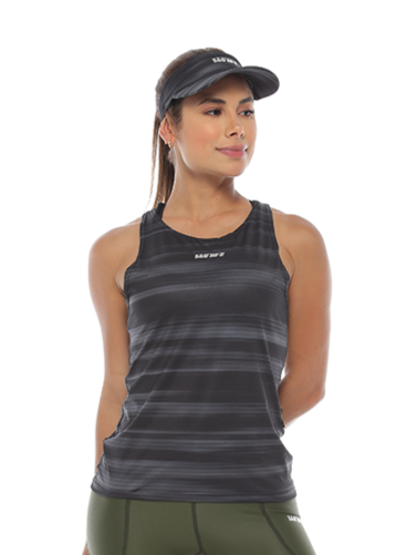 CAMISETA RUNNING MANGA SISA MUJER - CARBÓN