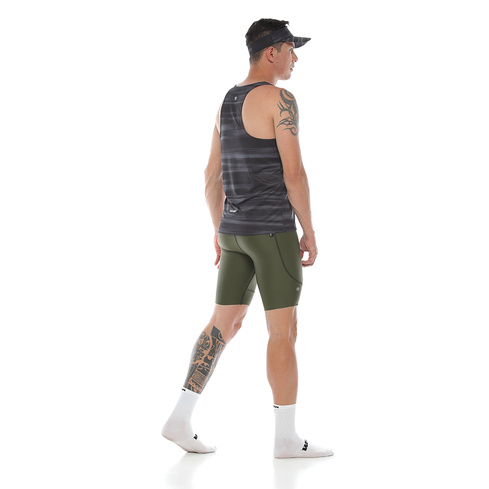 Camiseta Running Manga Sisa Hombre - Carbón