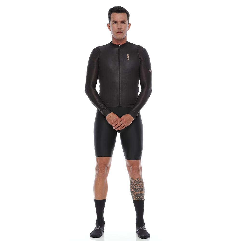 JERSEY DELUXE RACE ML HOMBRE / GOLDEN BLACK