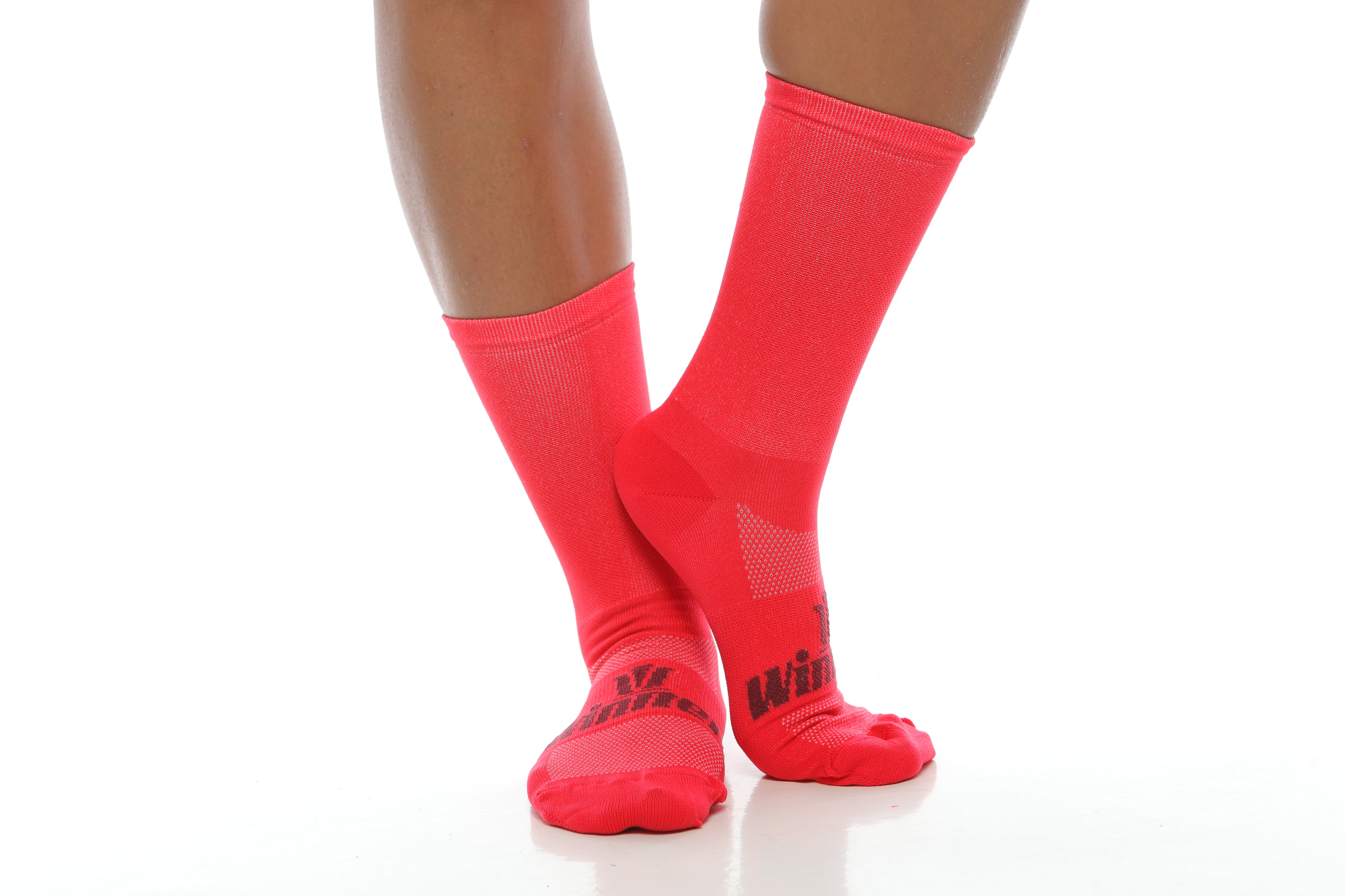 MEDIAS DE CICLISMO UNISEX - ROJO