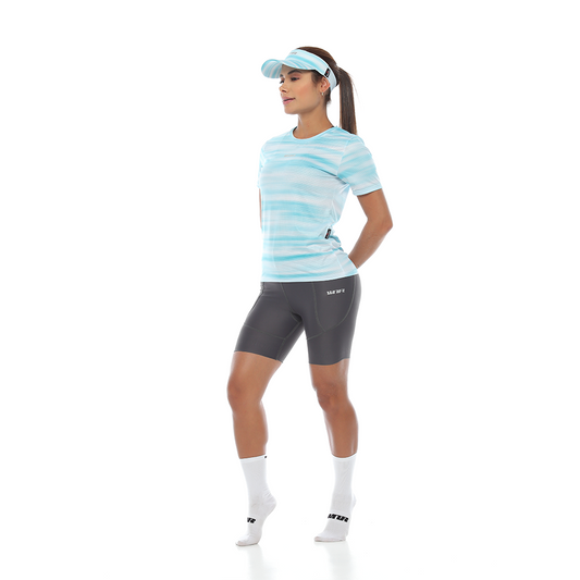 Camiseta Running Cuello Redondo Mujer - Mint